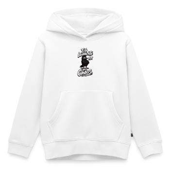 Ich Beobachte Nur Das Chaos Krähe Spruch - Kinder Premium Organic Hoodie - Weiß - Vorne - AI Model Kid Female (0cm)