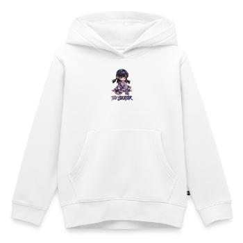 Cadeau de fille skateur Chibi Skateboard - Sweat Premium à capuche enfant bio - blanc - Devant - AI Model Kid Female (0cm)