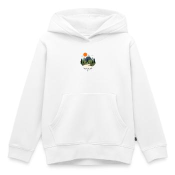 More Miles, More Life - Kids Premium Organic Hoodie - white - Front - AI Model Kid Female (0cm)