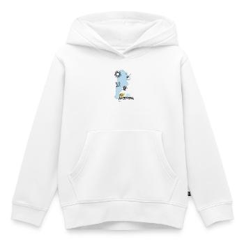 100% Argentina - Kinder Premium Organic Hoodie - Weiß - Vorne - AI Model Kid Female (0cm)
