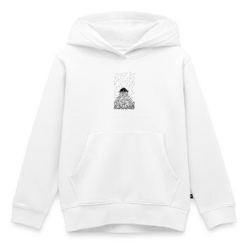 Minimalist Jellyfish Black and White - Kids Premium Organic Hoodie - white - Front - AI Model Kid Female (0cm)