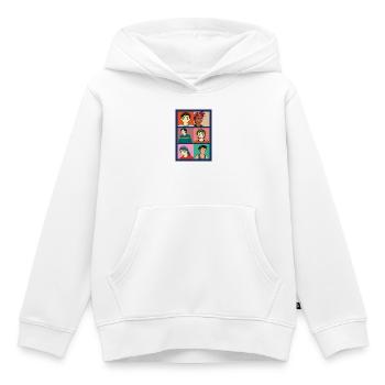 Portraits and facial expressions in anime style - Kids Premium Organic Hoodie - white - Front - AI Model Kid Female (0cm)