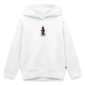 Extraterrestre Compagnon Bouteille Bleue - Sweat Premium à capuche enfant bio - blanc - Devant - AI Model Kid Female (0cm)