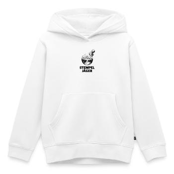Stempeljäger – Für Wanderer & Stempelsammler - Kinder Premium Organic Hoodie - Weiß - Vorne - AI Model Kid Female (0cm)