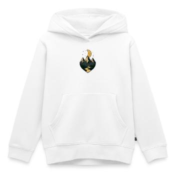 Chemin de la Montagne au Clair de Lune - Sweat Premium à capuche enfant bio - blanc - Devant - AI Model Kid Female (0cm)