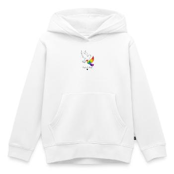 Frieden und Stolz - Kinder Premium Organic Hoodie - Weiß - Vorne - AI Model Kid Female (0cm)