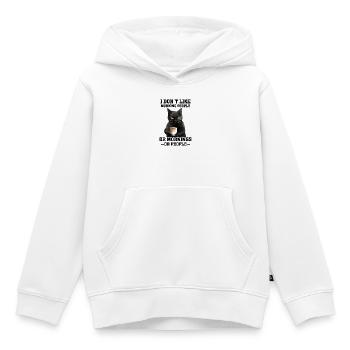 I Dont Like Morning People Cat - Kinder Premium Organic Hoodie - Weiß - Vorne - AI Model Kid Female (0cm)