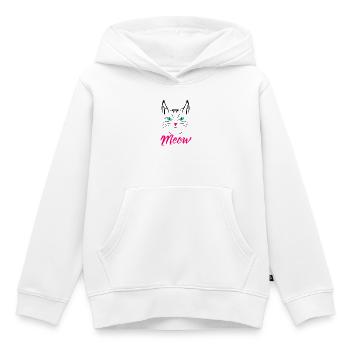 Süßes Katzenmiauen - Kinder Premium Organic Hoodie - Weiß - Vorne - AI Model Kid Female (0cm)