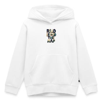 ÜBER DIE KARTE HINAUS LESEN - Kinder Premium Organic Hoodie - Weiß - Vorne - AI Model Kid Female (0cm)