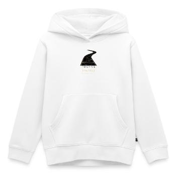 Trust the Journey Motivational Road Design - Kinder Premium Organic Hoodie - Weiß - Vorne - AI Model Kid Female (0cm)