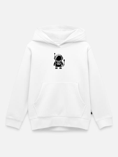 Astronaut im Weltall Geschenk - Kinder Premium Organic Hoodie - Weiß