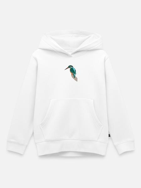 Eisvogel - Kinder Premium Organic Hoodie - Weiß