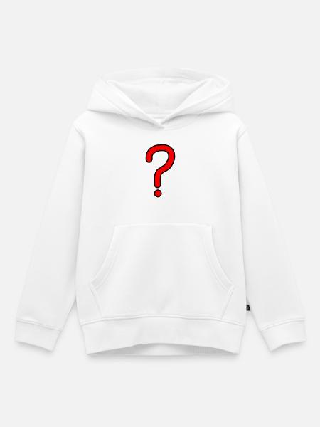Fragezeichen Design - Kinder Premium Organic Hoodie - Weiß