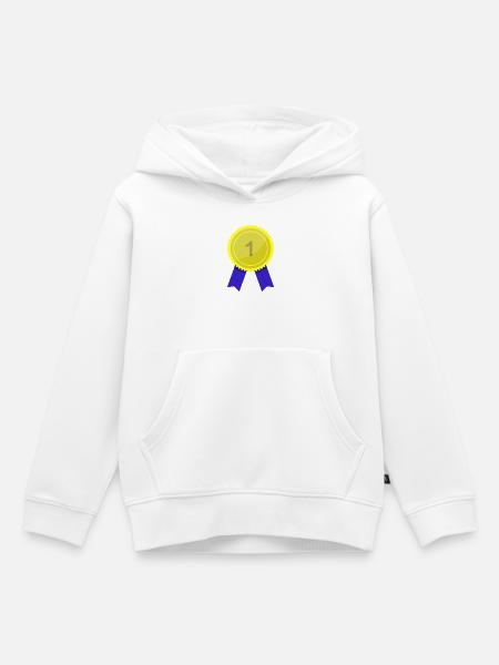 Medaille - Kinder Premium Organic Hoodie - Weiß