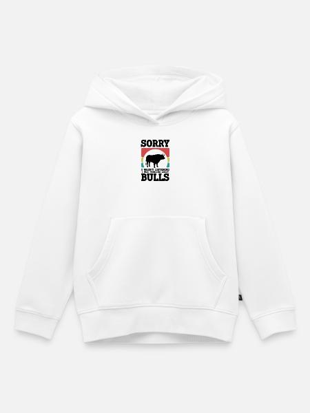 Stier Spruch Retro-Look - Kinder Premium Organic Hoodie - Weiß