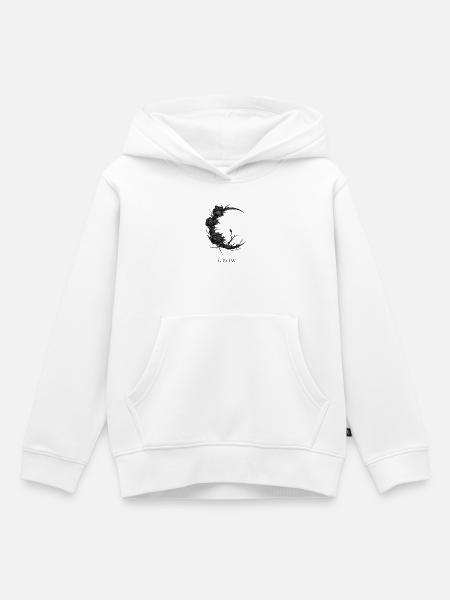 Dunkler Rosenmondkranz - Grow - Kinder Premium Organic Hoodie - Weiß