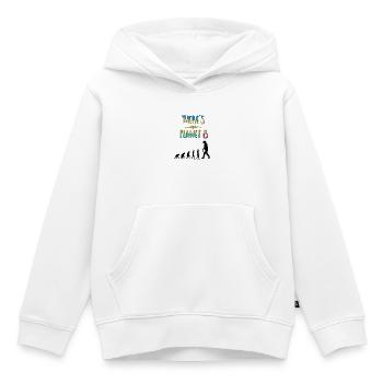Kein B - Kinder Premium Organic Hoodie - Weiß - Vorne - AI Model Kid Female (0cm)