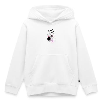 Feel_free - Kinder Premium Organic Hoodie - Weiß - Vorne - AI Model Kid Female (0cm)