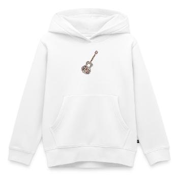 Gitarre Wortwolke - Rock & Roll Fingerpicking - Kinder Premium Organic Hoodie - Weiß - Vorne - AI Model Kid Female (0cm)