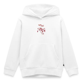 Coffee Club – Kaffeeliebe verbindet | Retro Kaffee - Kinder Premium Organic Hoodie - Weiß - Vorne - AI Model Kid Female (0cm)
