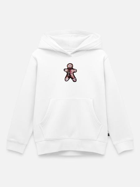 Scarfed Lebkuchen-Held - Kinder Premium Organic Hoodie - Weiß