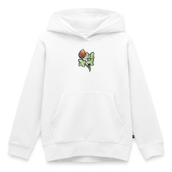 Aquarell Protea mit Kleeblättern - Kinder Premium Organic Hoodie - Weiß - Vorne - AI Model Kid Female (0cm)