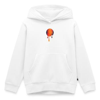 Tropfende Glutblüte - Kinder Premium Organic Hoodie - Weiß - Vorne - AI Model Kid Female (0cm)
