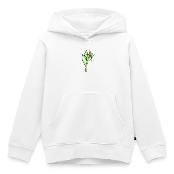 Aquarell-Maispflanzenillustration - Kinder Premium Organic Hoodie - Weiß - Vorne - AI Model Kid Female (0cm)