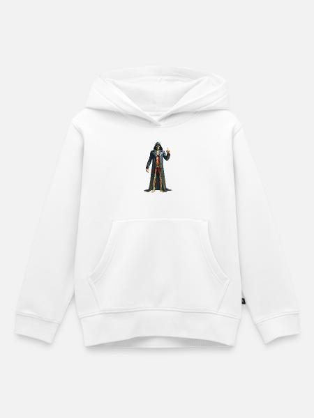 Skelett Halloween - Kinder Premium Organic Hoodie - Weiß
