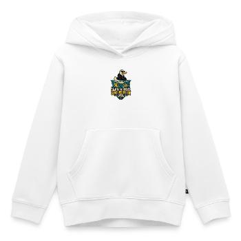 RobVibe Wildclub – Ruhige Oberflächenente - Kinder Premium Organic Hoodie - Weiß - Vorne - AI Model Kid Female (0cm)