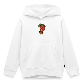 Eichhörnchen Eichel Blatt Regenschirm Shirt - Kinder Premium Organic Hoodie - Weiß - Vorne - AI Model Kid Female (0cm)