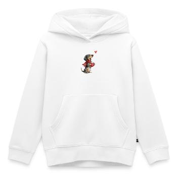 Dackel Weihnachten Kakao Geschenk Hundeliebhaber - Kinder Premium Organic Hoodie - Weiß - Vorne - AI Model Kid Female (0cm)