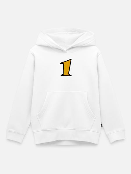 1. 1 JAHR - Kinder Premium Organic Hoodie - Weiß