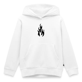 Flamme - Sweat Premium à capuche enfant bio - blanc - Devant - AI Model Kid Female (0cm)