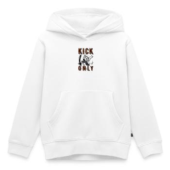 Kick only - Kinder Premium Organic Hoodie - Weiß - Vorne - AI Model Kid Female (0cm)