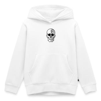 Skull - Kids Premium Organic Hoodie - white - Front - AI Model Kid Female (0cm)