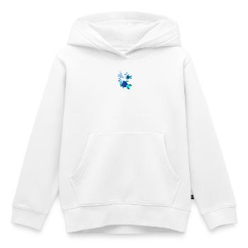 Poisson bleu exotique aux écailles irisées - Sweat Premium à capuche enfant bio - blanc - Devant - AI Model Kid Female (0cm)