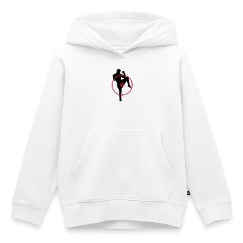 Kickboxing / Kickboxer / Kick Boxing / Kick Boxer - Kids Premium Organic Hoodie - white - Front - AI Model Kid Female (0cm)
