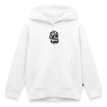 Irish Wolfhound Kopf - Kinder Premium Organic Hoodie - Weiß - Vorne - AI Model Kid Female (0cm)