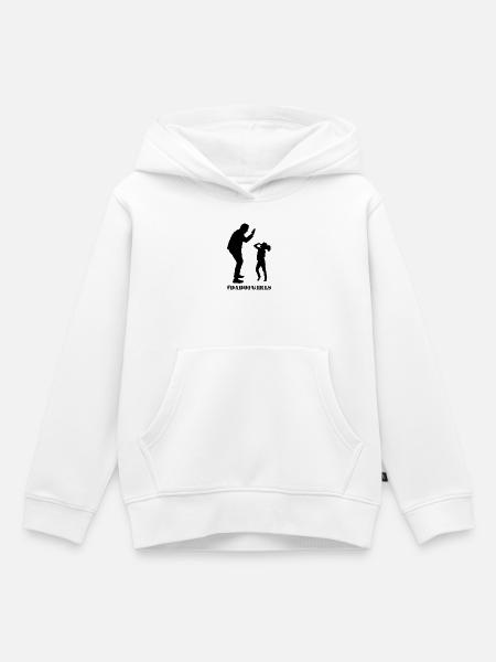 Vater von Mädchen - Kinder Premium Organic Hoodie - Weiß