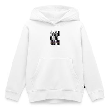 Eté chaleur rayures noires - Sweat Premium à capuche enfant bio - blanc - Devant - AI Model Kid Female (0cm)