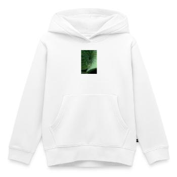 Rosée tropicale verte feuillue - Sweat Premium à capuche enfant bio - blanc - Devant - AI Model Kid Female (0cm)