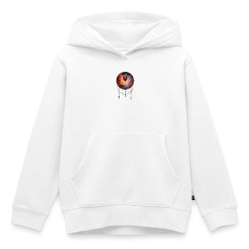 Le cœur de l’univers - Sweat Premium à capuche enfant bio - blanc - Devant - AI Model Kid Female (0cm)