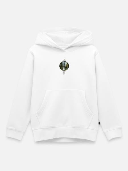 Fantasielandschaft am Morgen. - Kinder Premium Organic Hoodie - Weiß