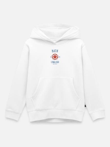 BATH England - Kinder Premium Organic Hoodie - Weiß