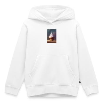 Eiscreme - Kinder Premium Organic Hoodie - Weiß - Vorne - AI Model Kid Female (0cm)