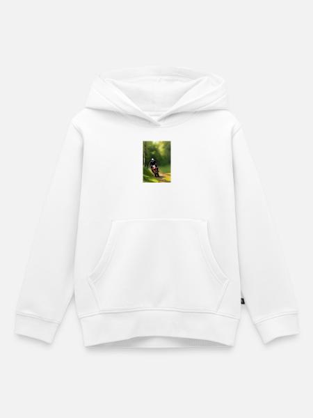 Motocross Fahren - Kinder Premium Organic Hoodie - Weiß