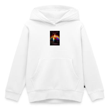 A candle for all pets in heaven - Kids Premium Organic Hoodie - white - Front - AI Model Kid Female (0cm)