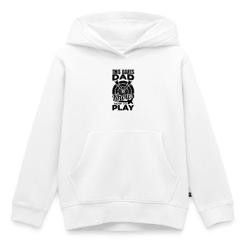 Papa dard - Sweat Premium à capuche enfant bio - blanc - Devant - AI Model Kid Female (0cm)