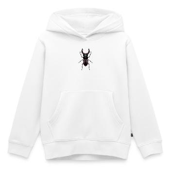 prächtiger Hirschkäfer von Hand gezeichnet - Kinder Premium Organic Hoodie - Weiß - Vorne - AI Model Kid Female (0cm)